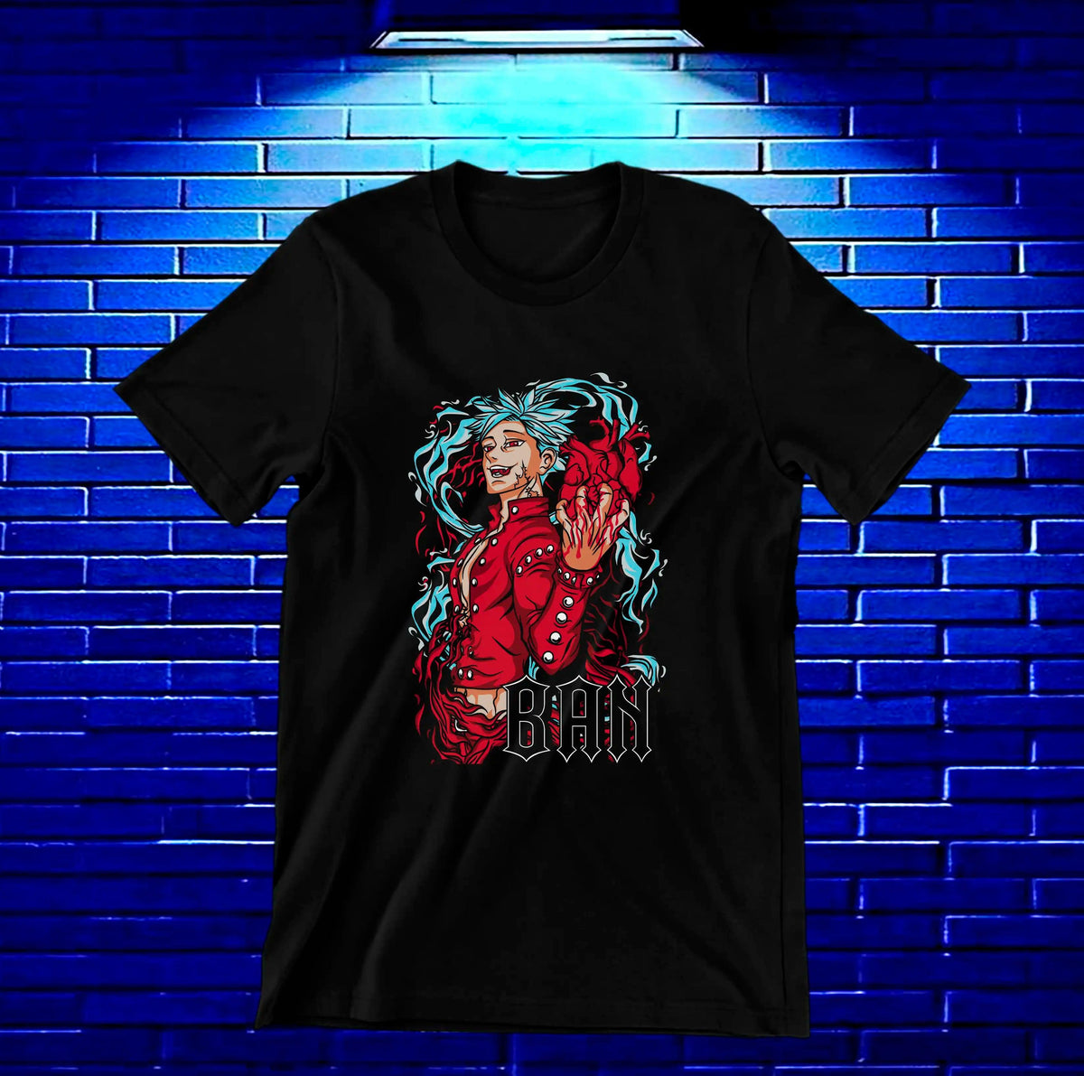 Camiseta Los Siete Pecados Capitales – Ban con chaqueta roja · Negra