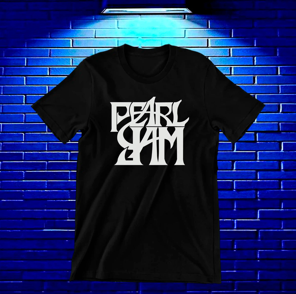 Camiseta Pearl Jam – Logotipo de letras apiladas · Negra