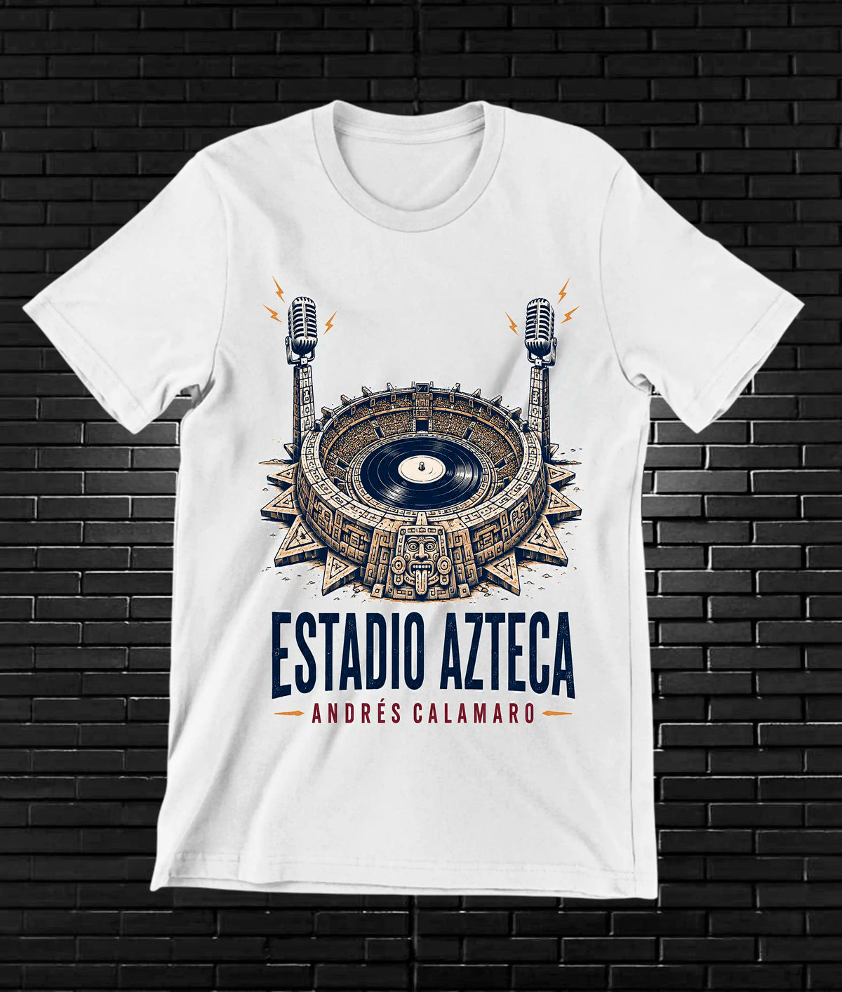 Camiseta Andrés Calamaro – Estadio Azteca · Blanca