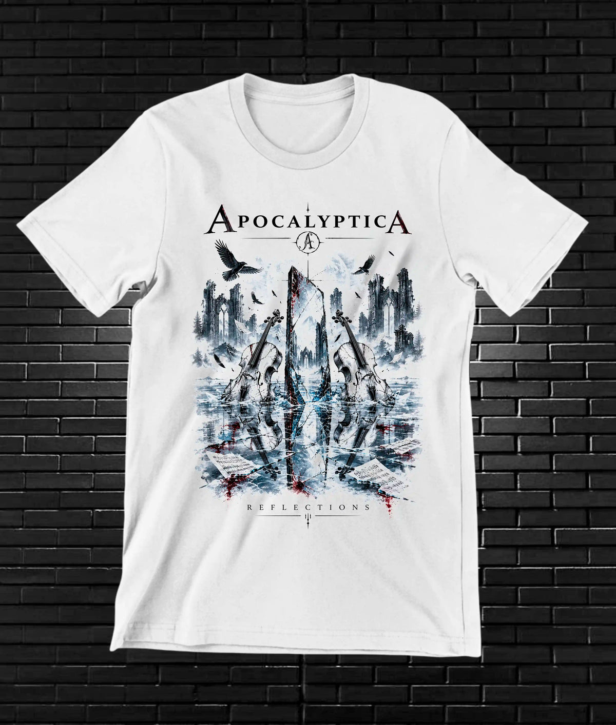 Camiseta Apocalyptica, familia CAMINE, diseño BAREN, color blanco