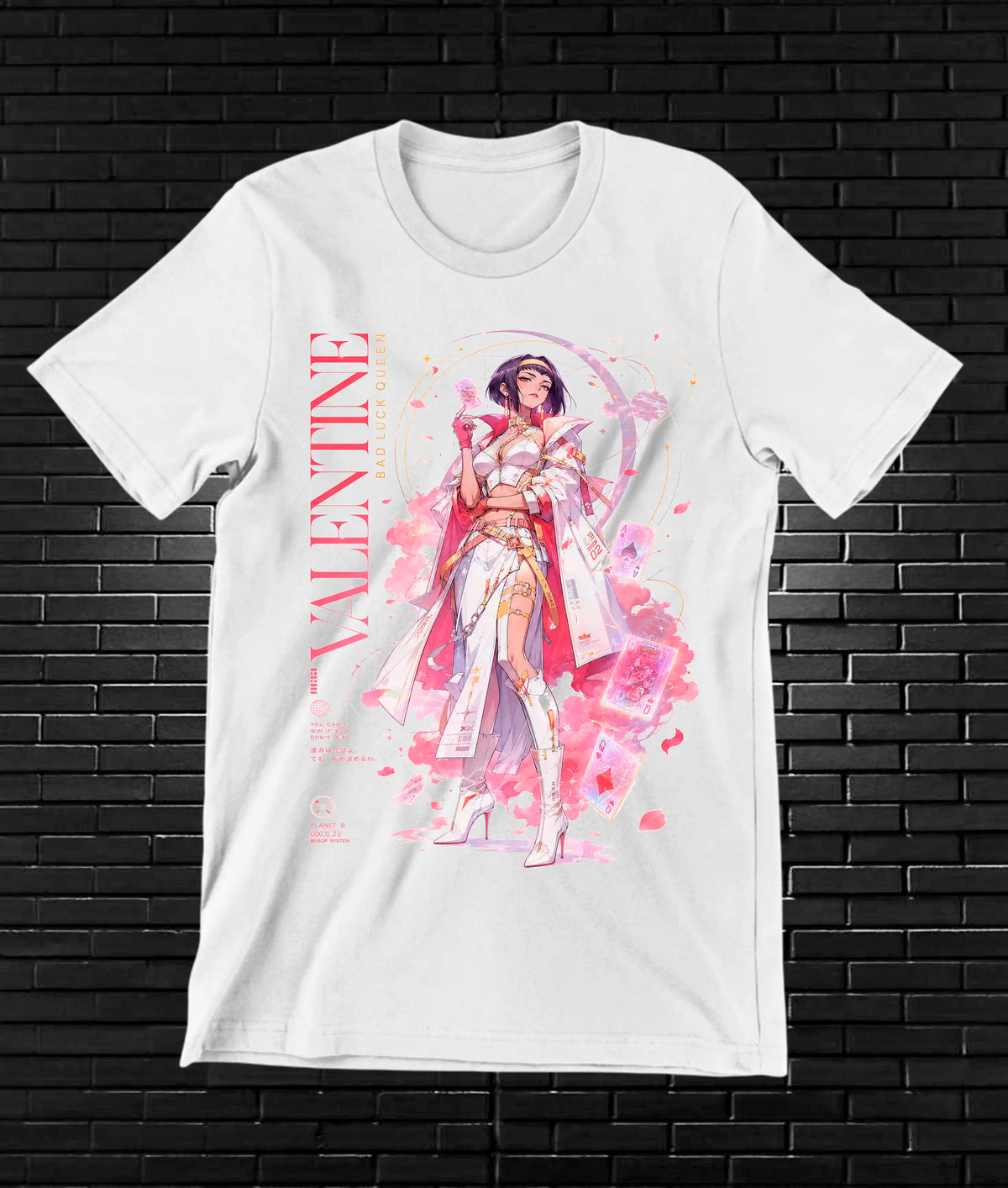 Camiseta Cowboy Bebop diseño NIVRA color blanco