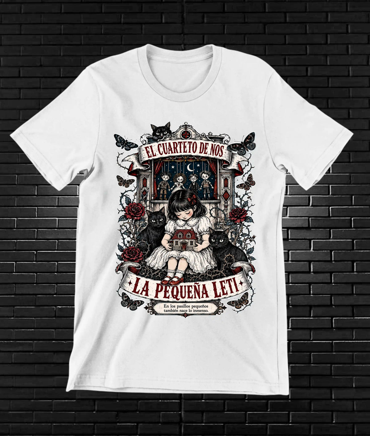 Camiseta El Cuarteto de Nos MELAR diseño BANIX color Blanco
