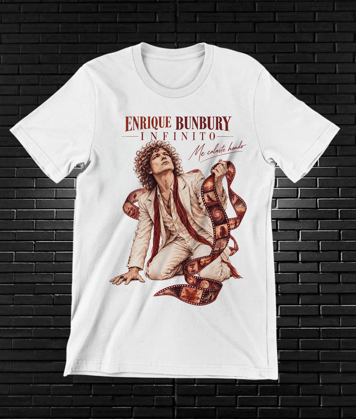 Camiseta Enrique Bunbury – BAMOR – Diseño NIVRA – Blanco