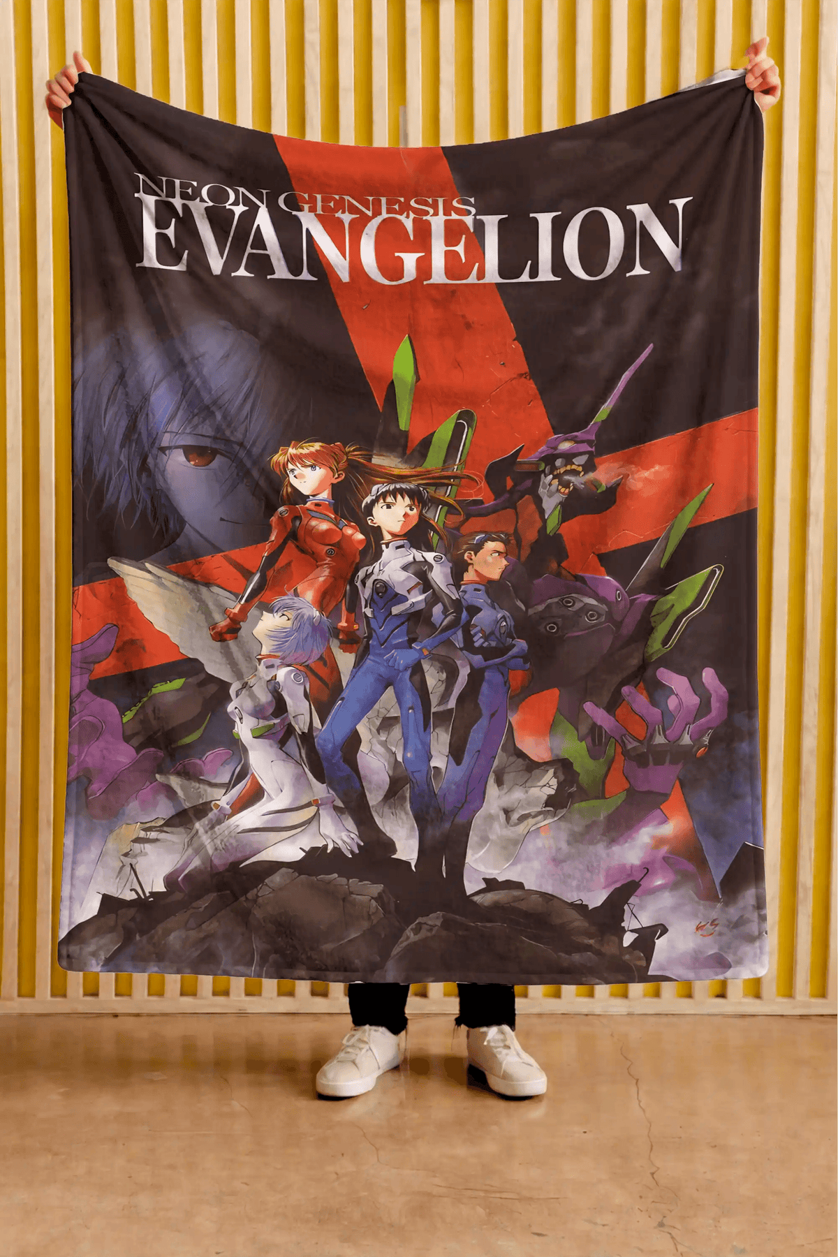 Cobija Evangelion – Personajes · collage naranja