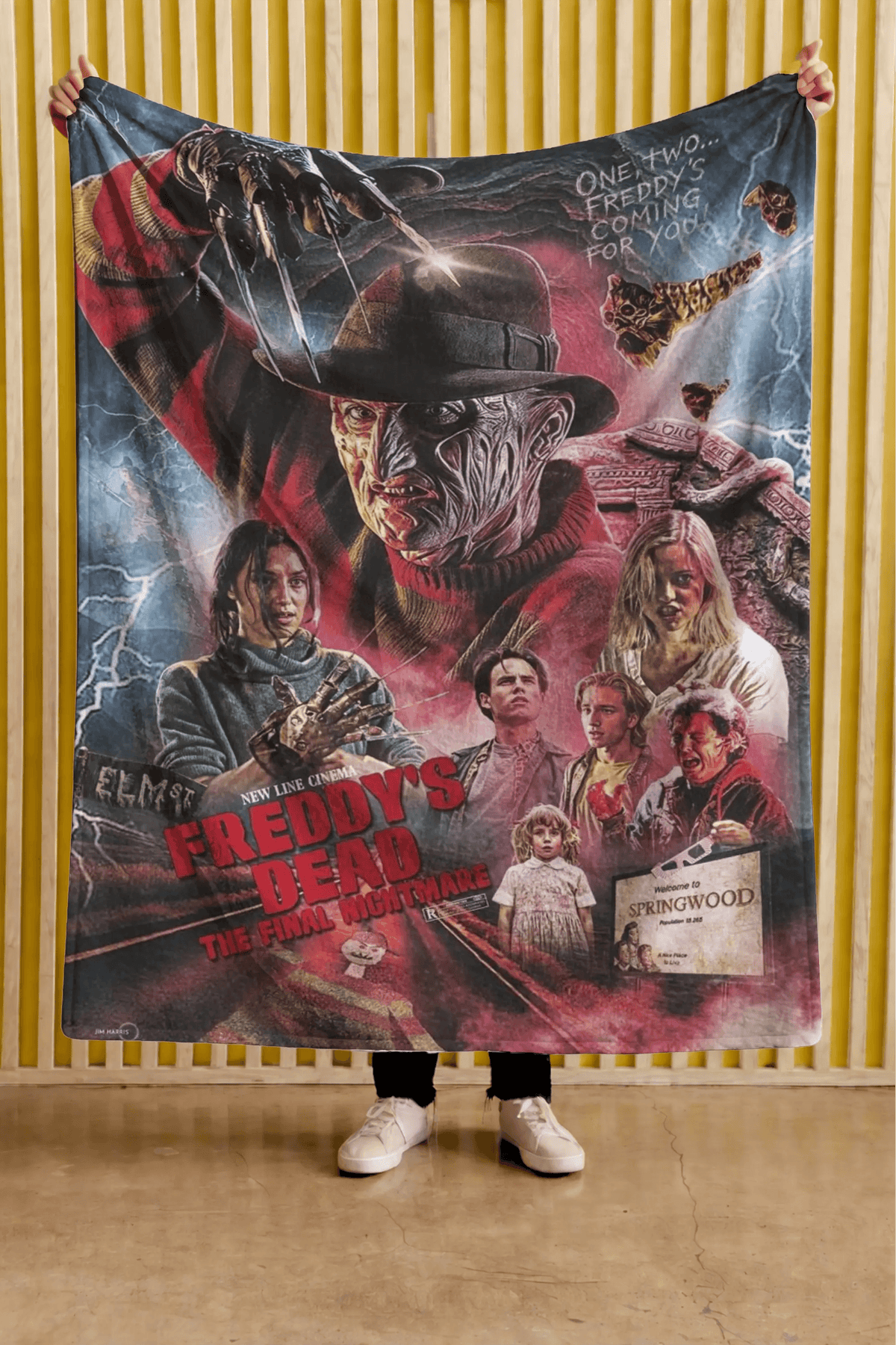 Cobija Freddy Krueger – Freddy · collage rojo