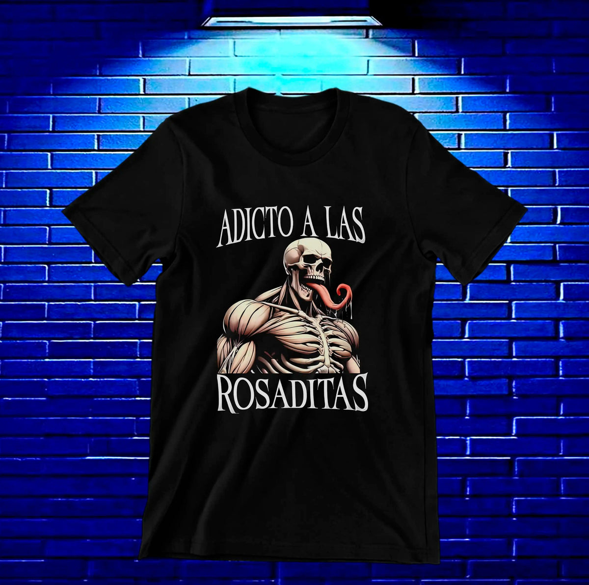 Camiseta Gym Fitness – Adicto a las rosaditas · musculatura · Negra