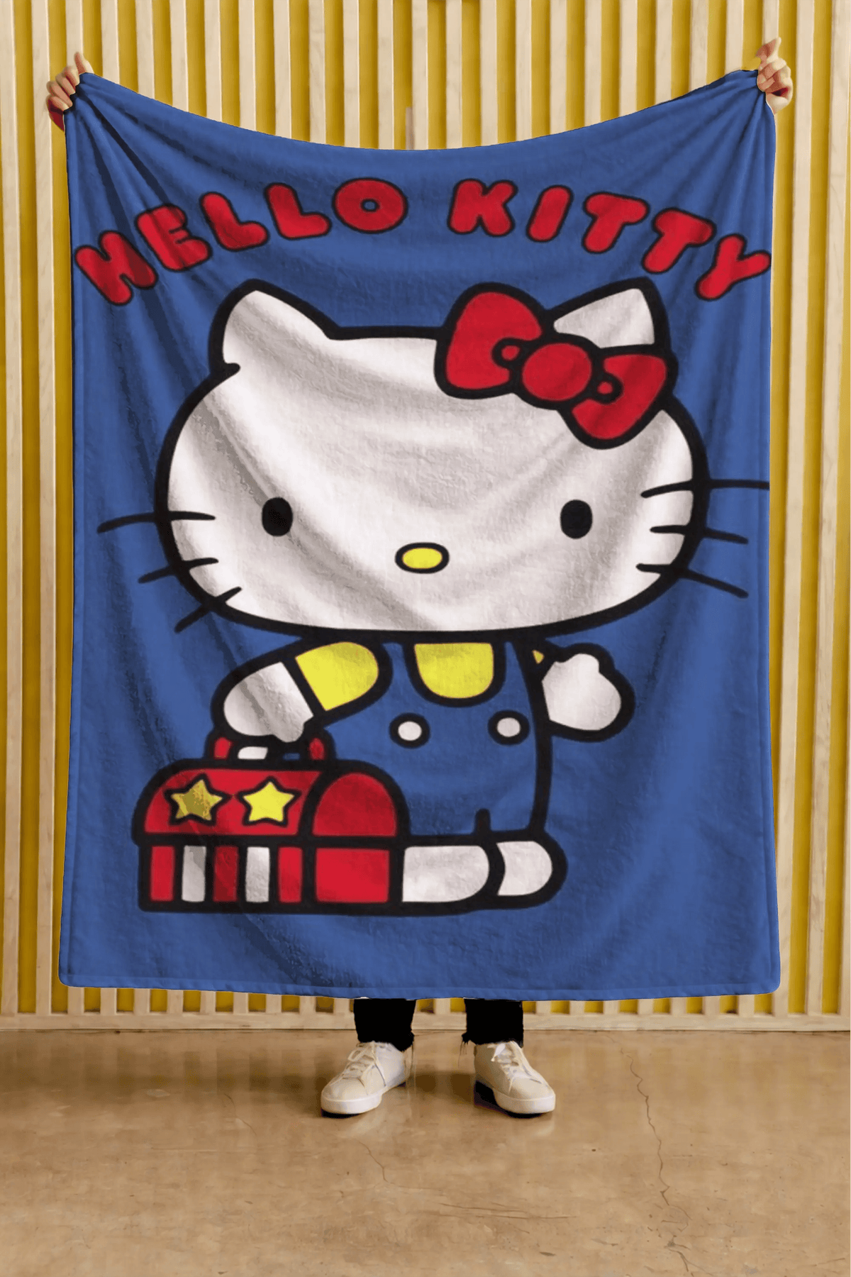 Cobija Hello Kitty – Kitty · fondo azul