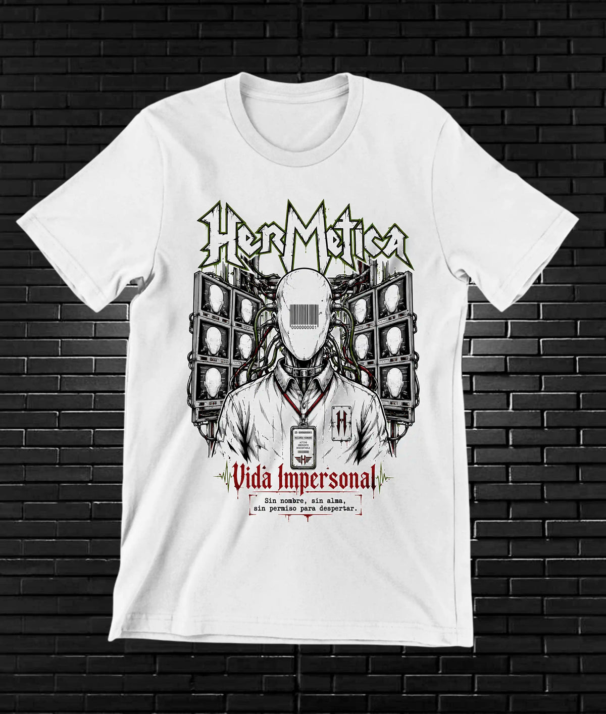 Camiseta Hermética – Tú eres su seguridad · escudos · Blanca