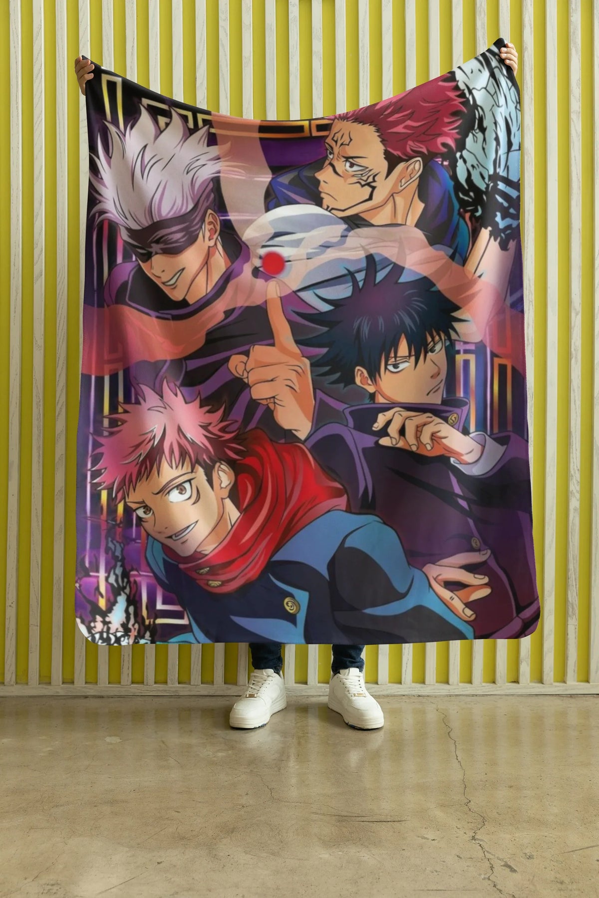 Cobija Jujutsu Kaisen – Personajes · collage violeta