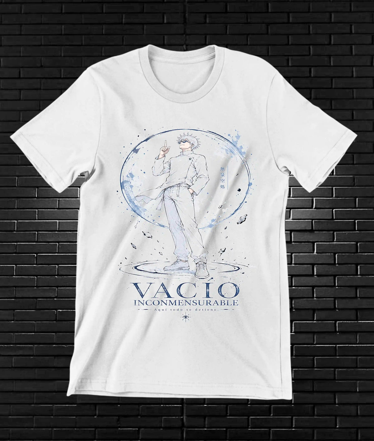 Camiseta Jujutsu Kaisen – Gojo · Vacío · Blanca