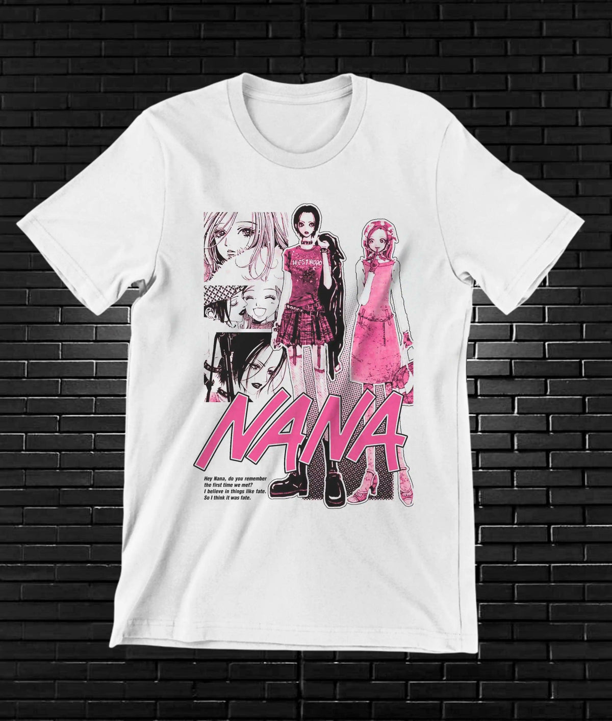 Camiseta Nana – Nana · cartel rosa · Blanca