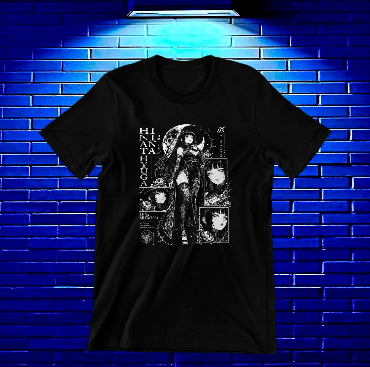 Camiseta Naruto Hinata BALOR diseño NIVRA negro