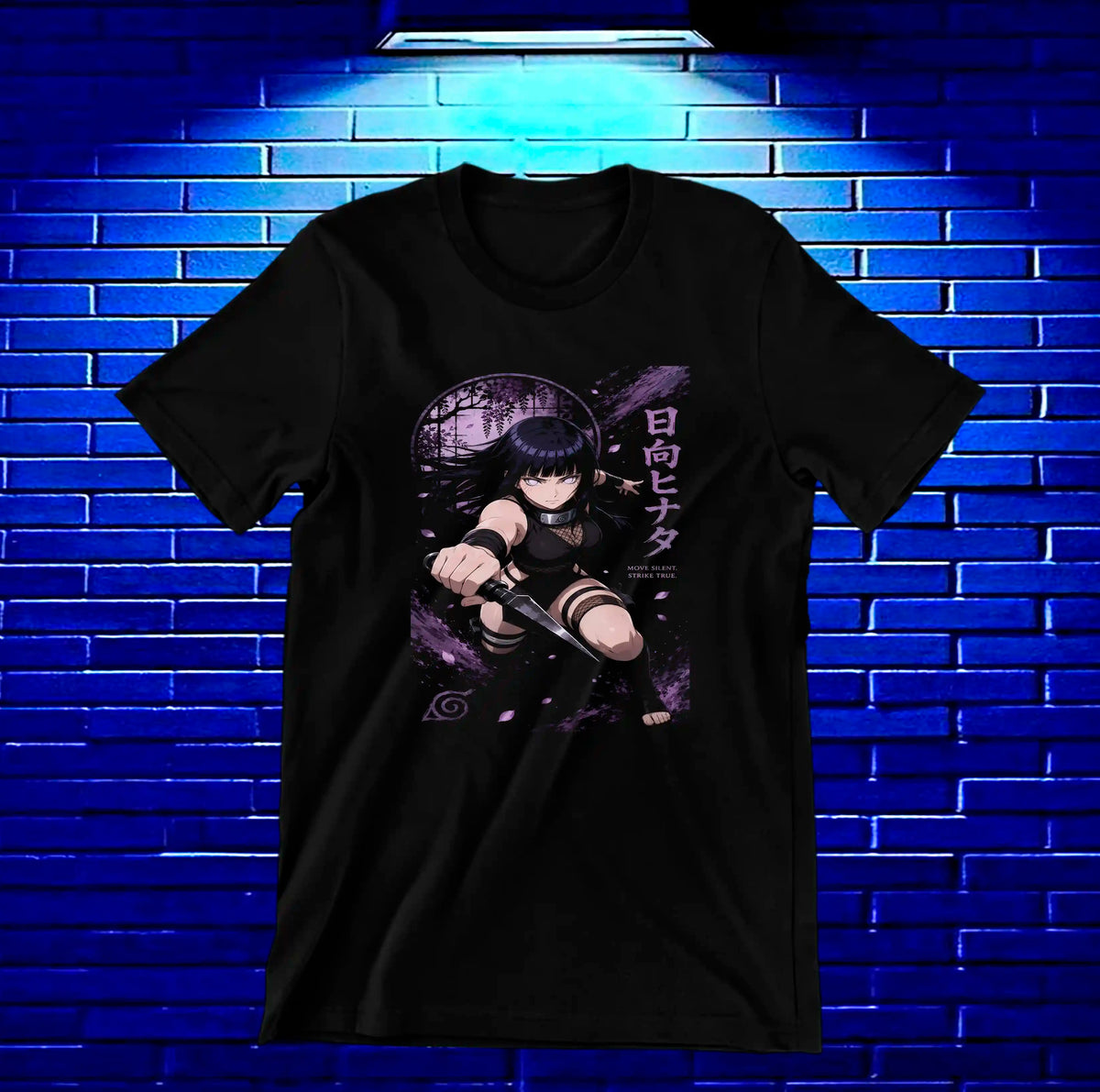 Camiseta Naruto Hinata CAYRO diseño MERON negro