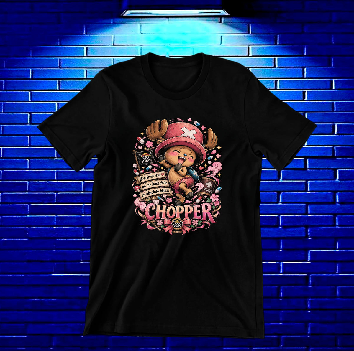 Camiseta One Piece Chopper – NIMOR – Diseño NIVRA – Negro