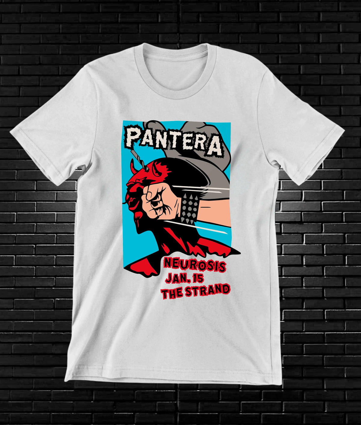 Camiseta Pantera – Vulgar Display of Power · puño · Blanca