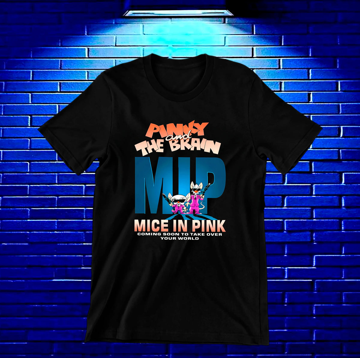 Camiseta Pinky y Cerebro BAMOR baren negro