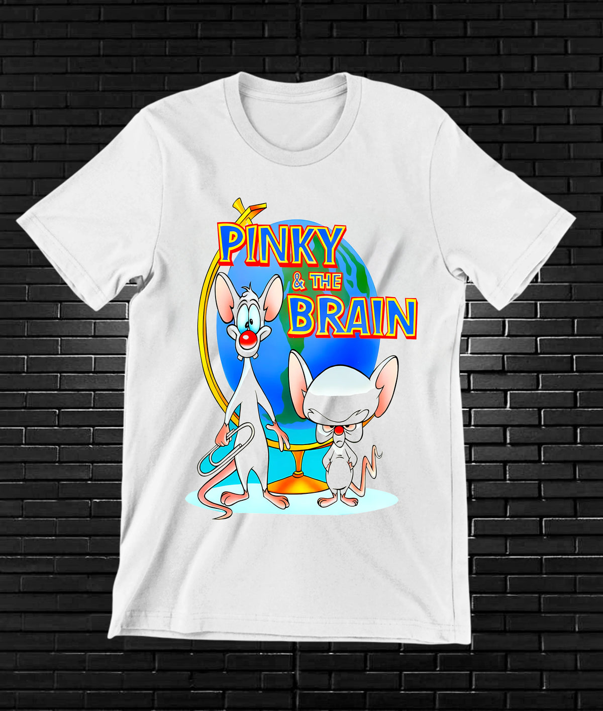 Camiseta Pinky y Cerebro BAMOR cavox blanco