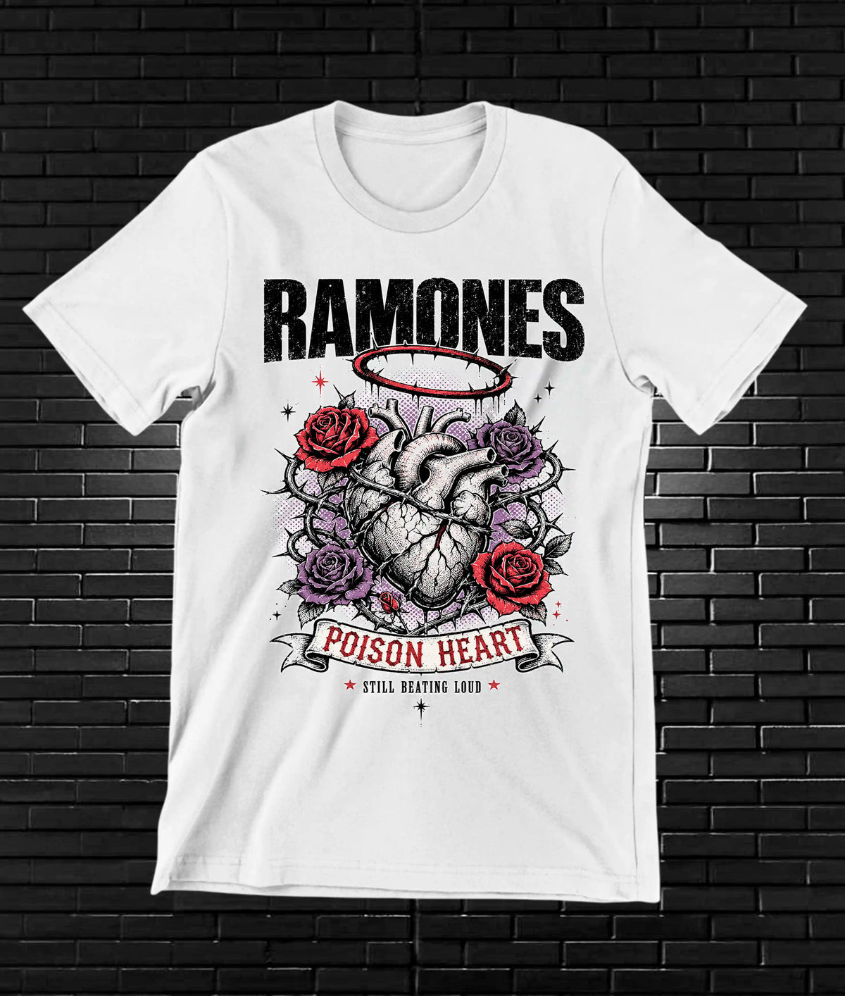 Camiseta Ramones BAYRA diseño BANIX color Blanco