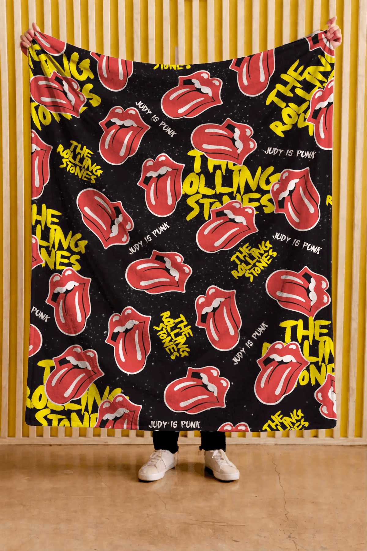Cobija Rolling Stones – Patrón de lenguas rojas