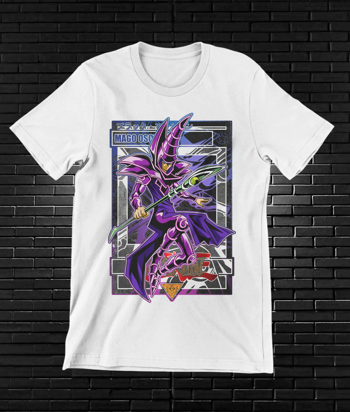 Camiseta Yu-Gi-Oh! – El Mago Oscuro · Blanca
