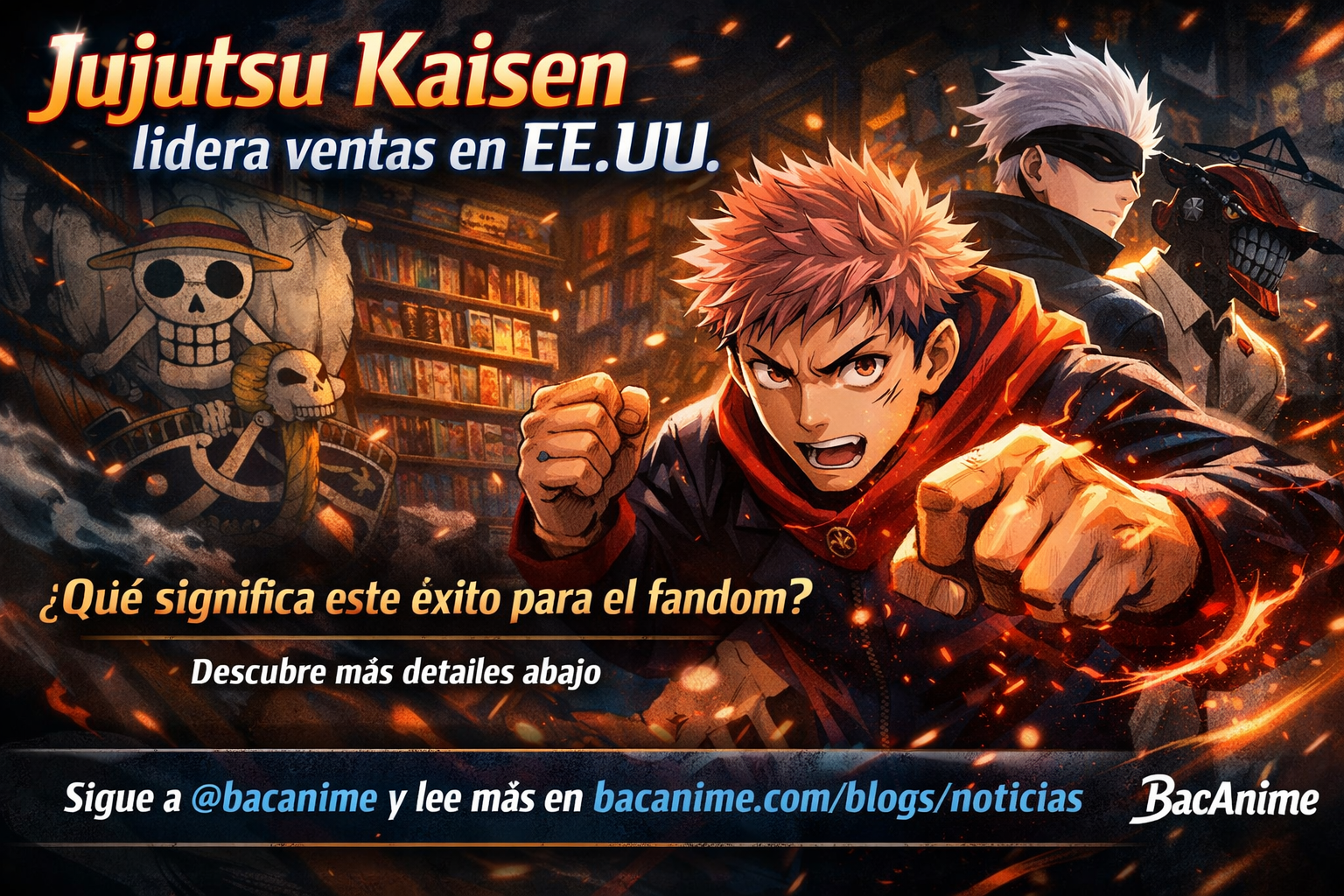 Jujutsu Kaisen lidera ventas de novelas gráficas para adultos en EE.UU. en abril