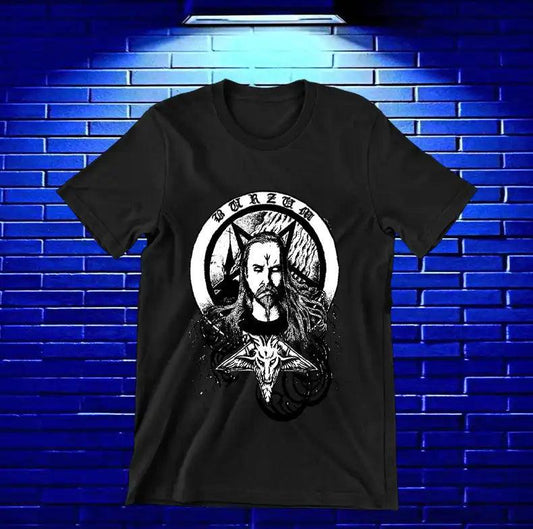 Camiseta Burzum – Retrato de cabello largo enmarcado · Negra