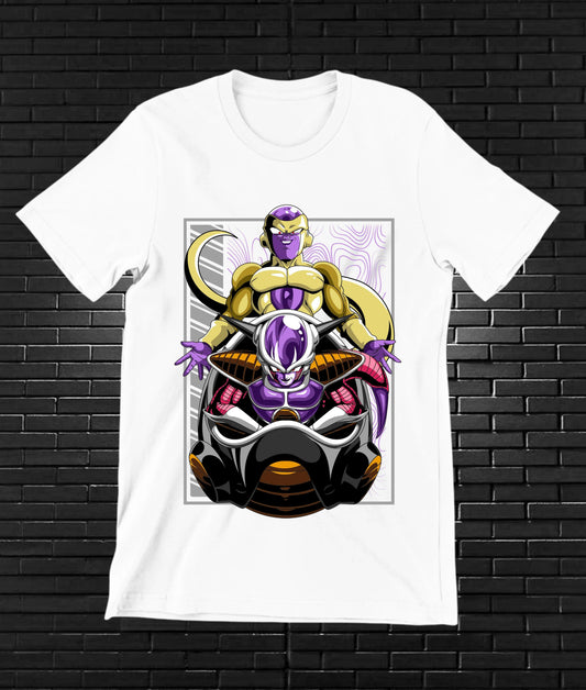Camiseta Dragon Ball – Freezer · sus transformaciones · Blanca
