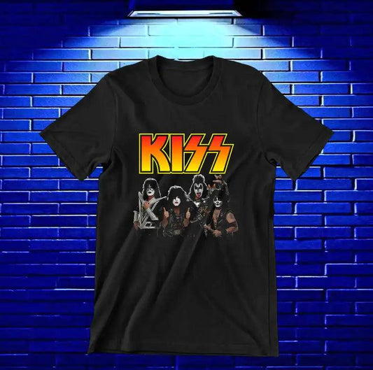 Camiseta KISS – Retrato de la banda · Negra