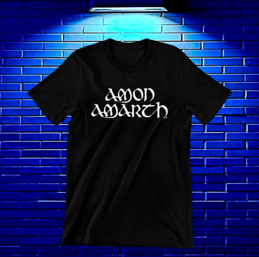Camiseta Amon Amarth – Logotipo clásico · Negra