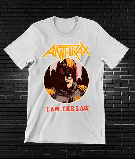 Camiseta Anthrax – I Am the Law · Blanca