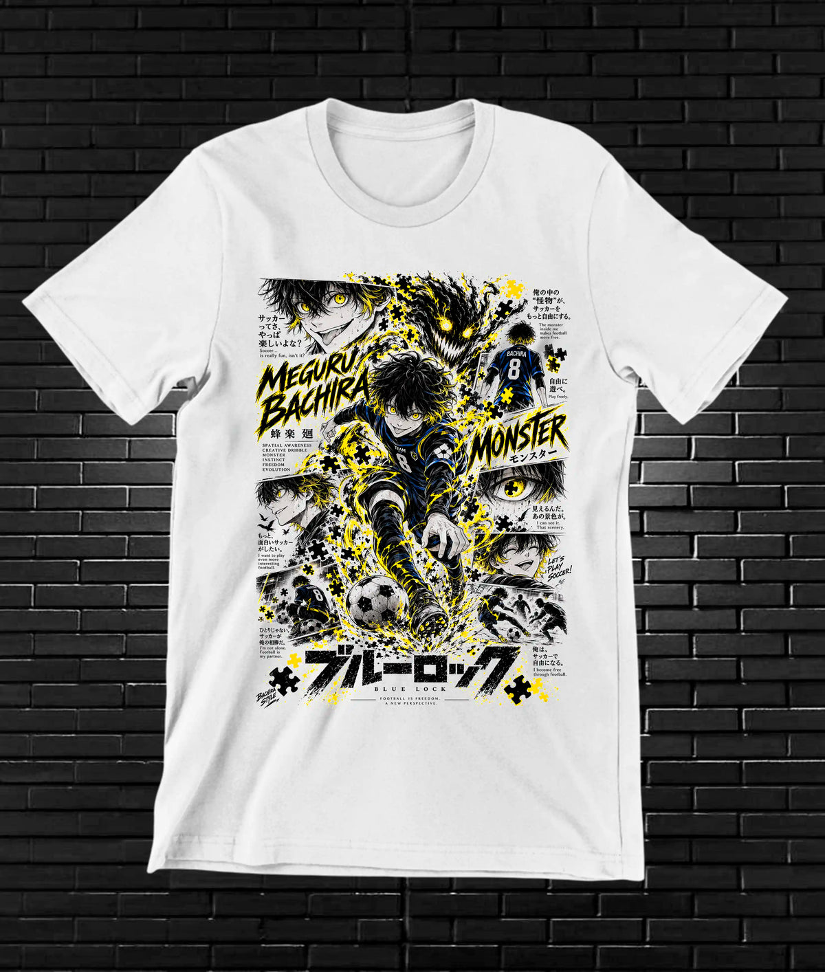 Camiseta Blue Lock CAMINE - BAREN Blanco