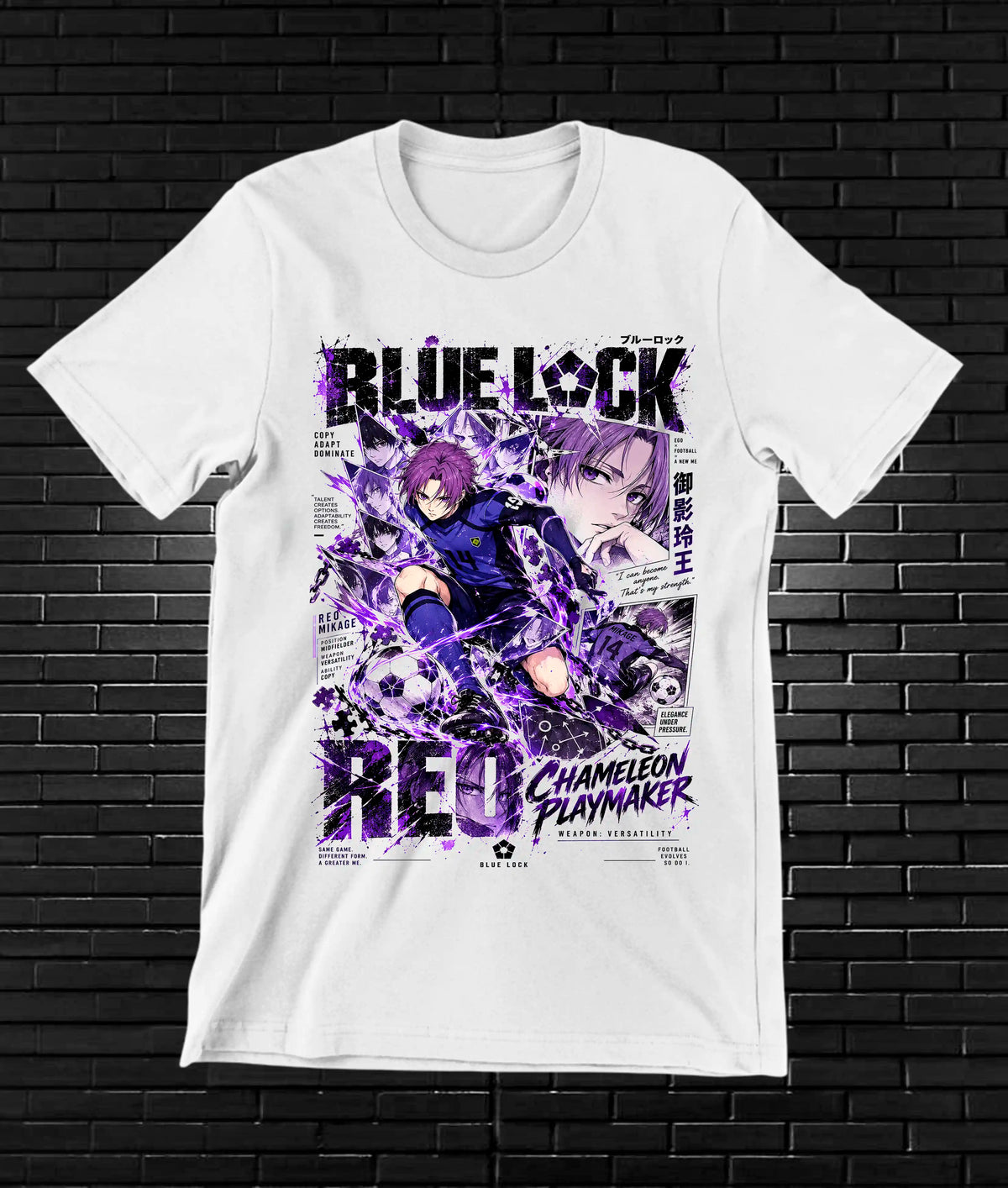 Camiseta Blue Lock CAVEN - BAREN Blanco