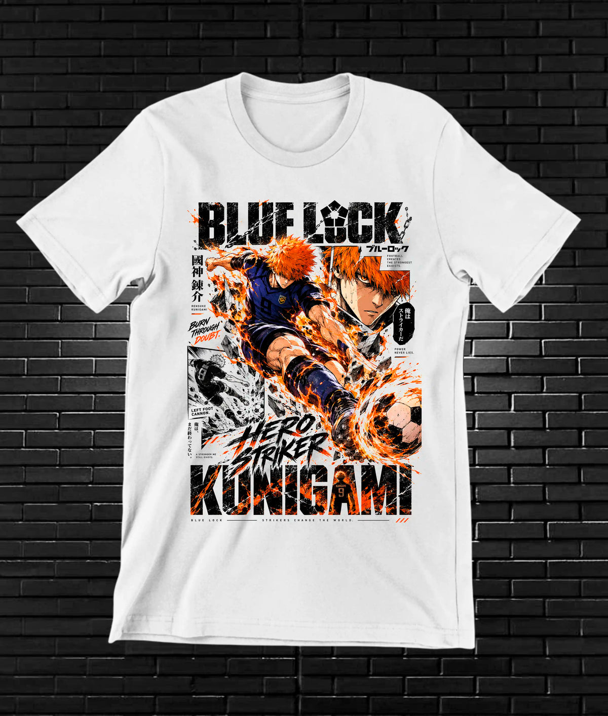 Camiseta Blue Lock CAVEN - MERON Blanco