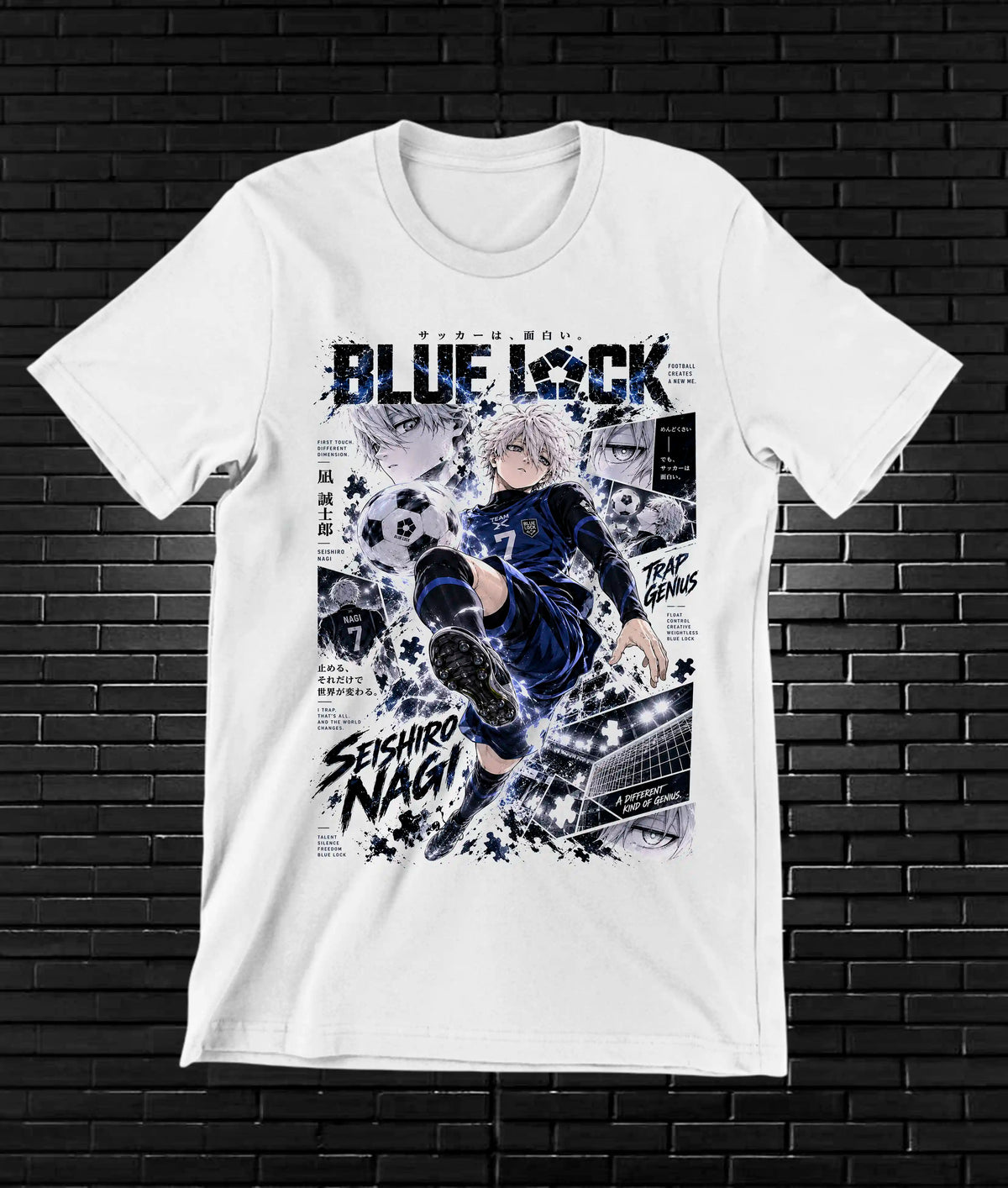 Camiseta Blue Lock MERAK - MERON Blanco