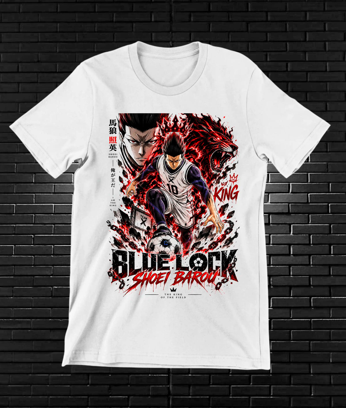 Camiseta Blue Lock NIREN - BAREN Blanco