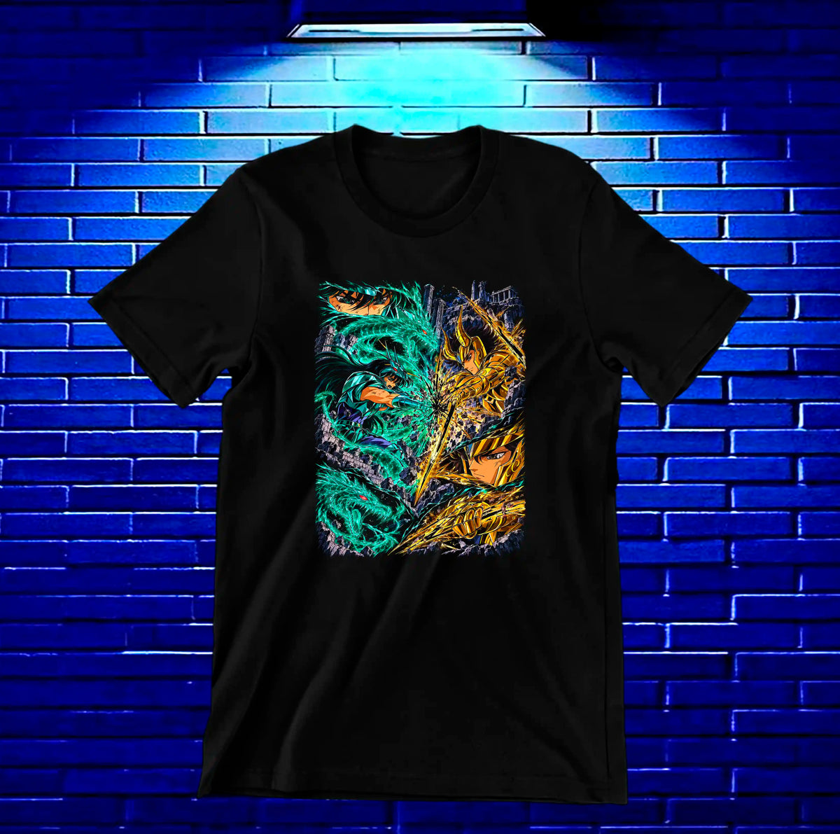 Camiseta Caballeros del Zodiaco BAXOR - BANIX Negro
