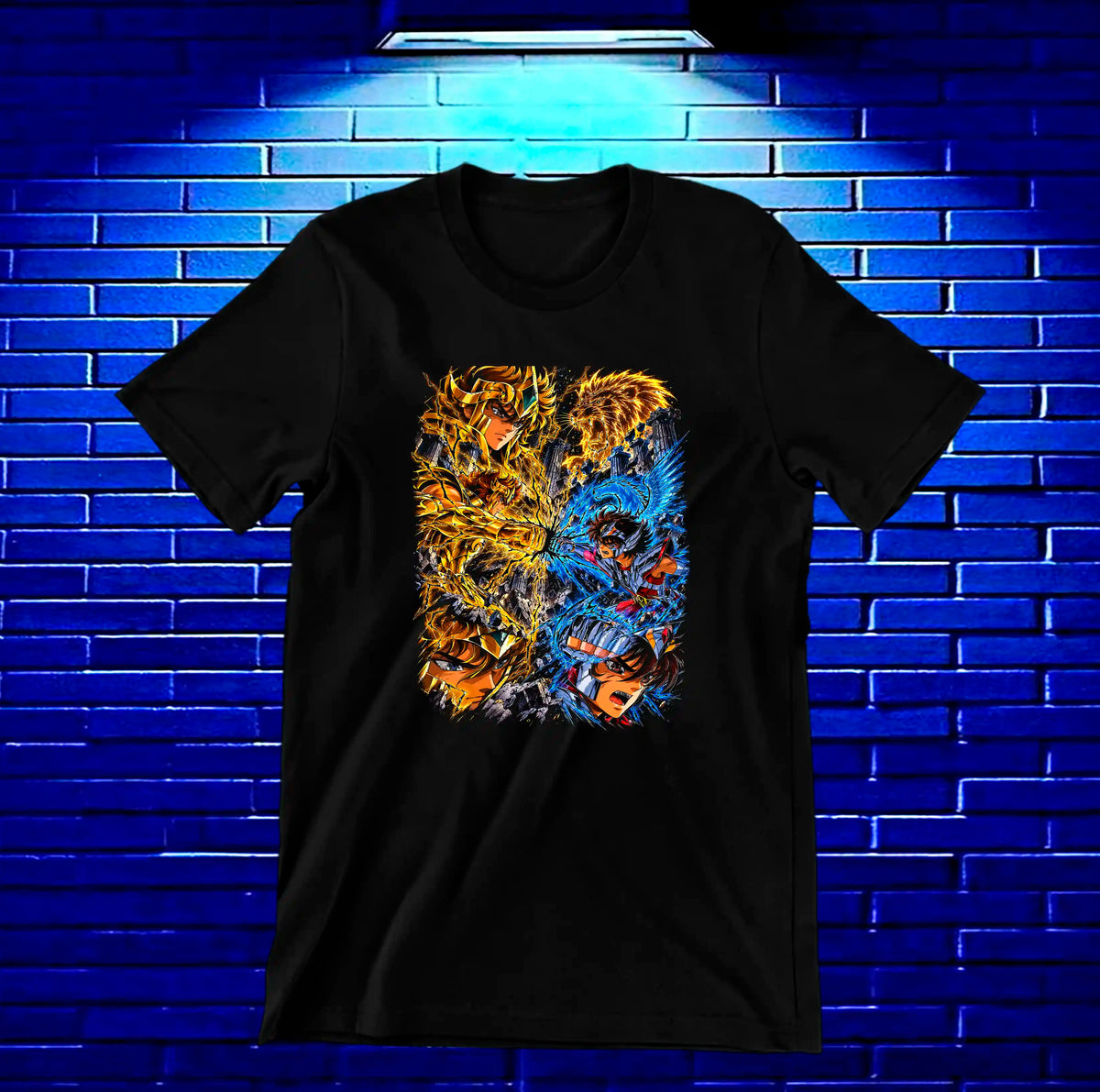 Camiseta Caballeros del Zodiaco BAXOR - MERON Negro