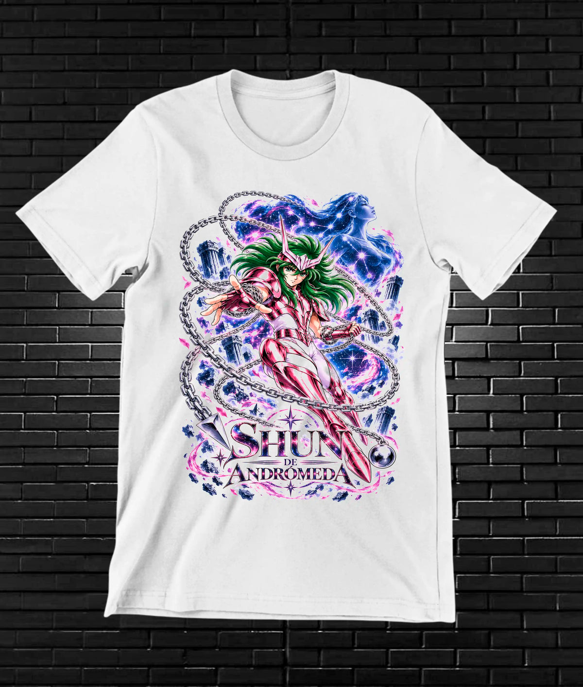 Camiseta Caballeros del Zodiaco BAXOR - NIVRA Blanco