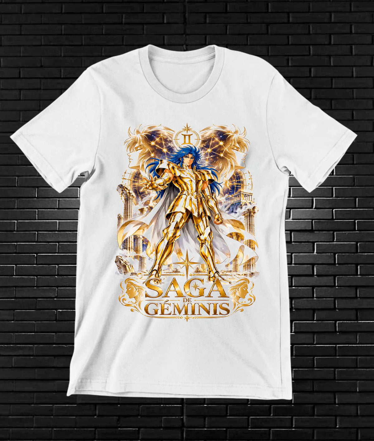 Camiseta Caballeros del Zodiaco CALEN - BANIX Blanco