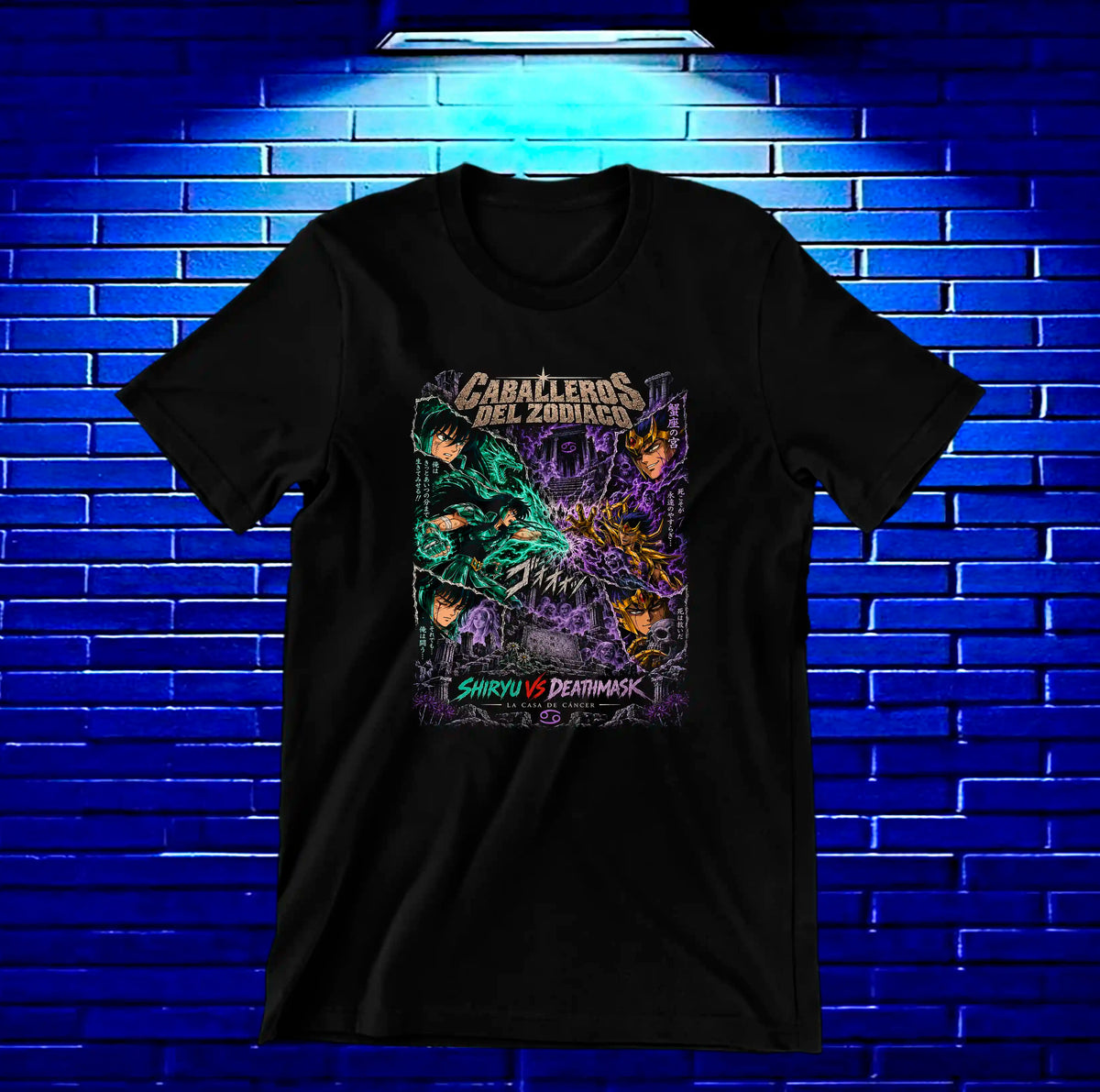 Camiseta Caballeros del Zodiaco CALEN - BANIX Negro