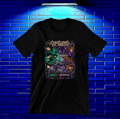 Camiseta Caballeros del Zodiaco CALEN - BANIX Negro
