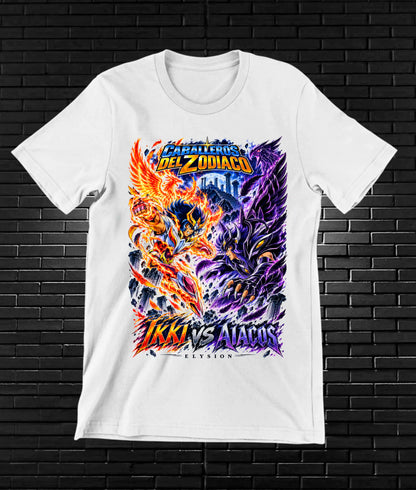 Camiseta Caballeros del Zodiaco CALEN - MERON Blanco