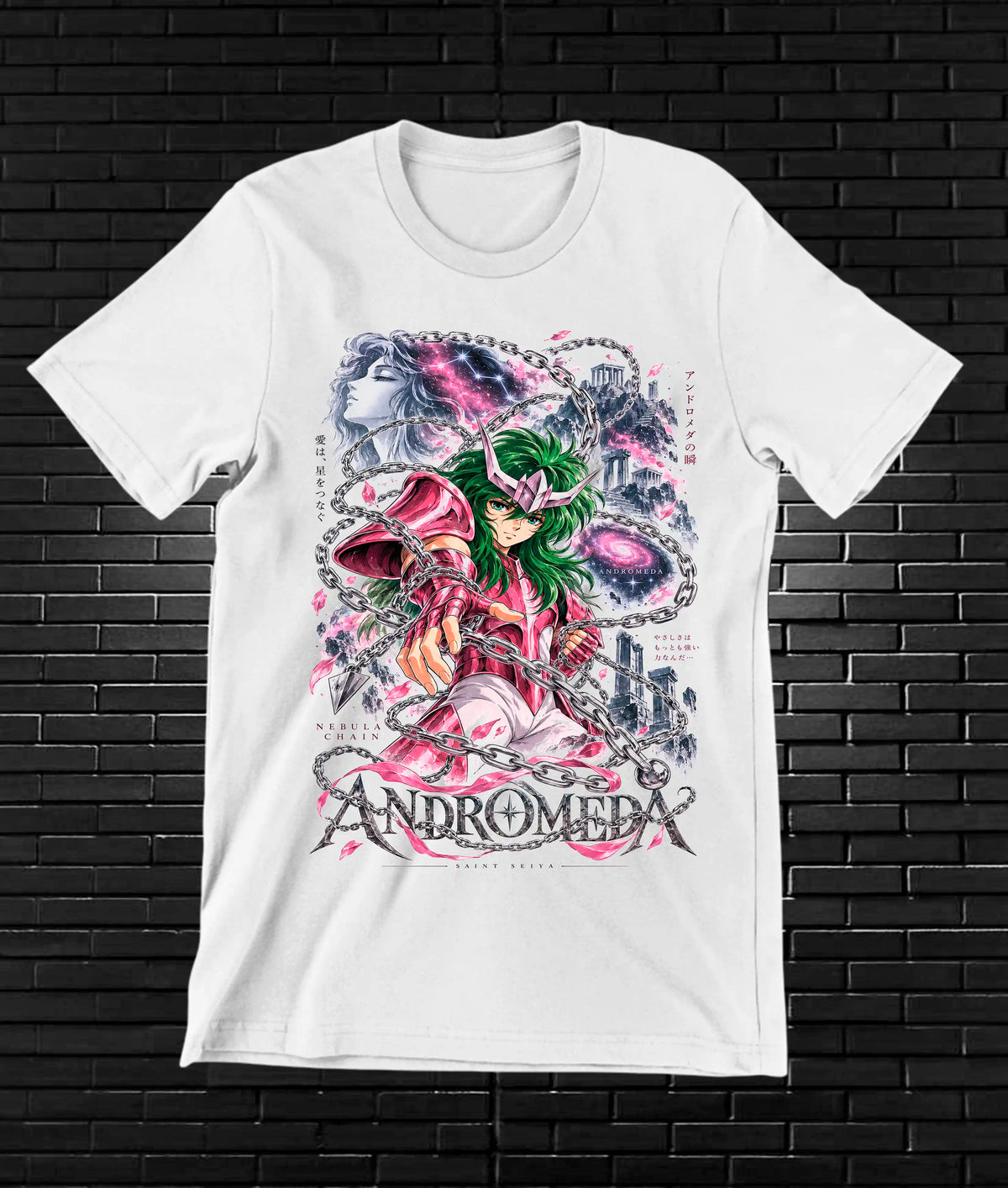 Camiseta Caballeros del Zodiaco CALEN - NIVRA Blanco