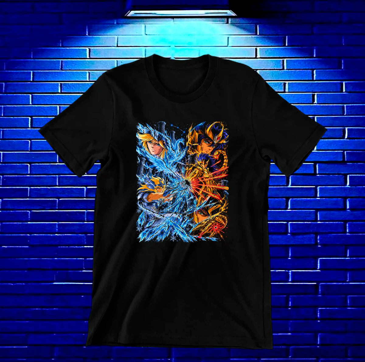 Camiseta Caballeros del Zodiaco CALEN - NIVRA Negro