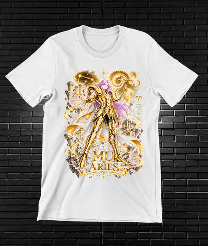 Camiseta Caballeros del Zodiaco CAVEN - BANIX Blanco