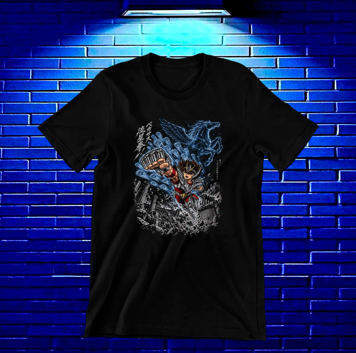 Camiseta Caballeros del Zodiaco CAVEN - CAVOX Negro