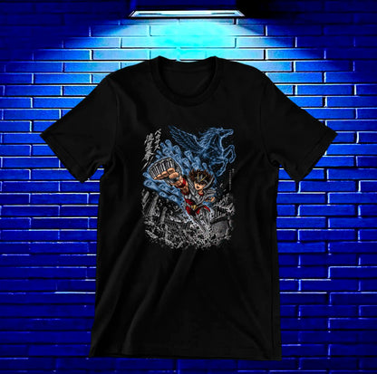 Camiseta Caballeros del Zodiaco CAVEN - CAVOX Negro