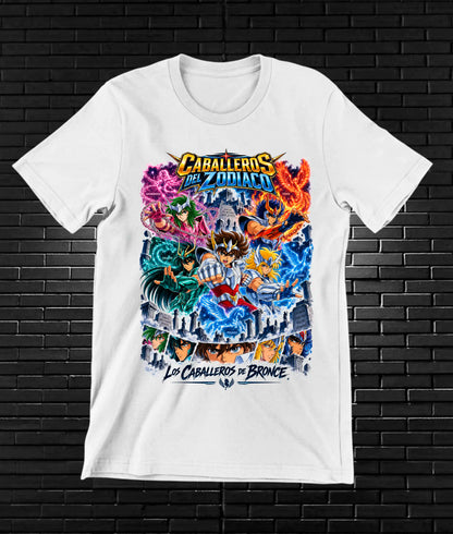 Camiseta Caballeros del Zodiaco CAVEN - NIVRA Blanco