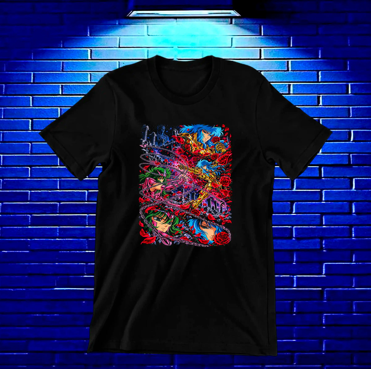 Camiseta Caballeros del Zodiaco CAVEN - NIVRA Negro