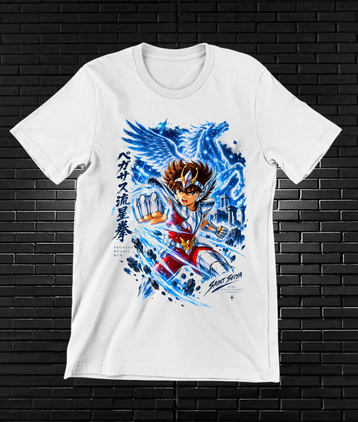 Camiseta Caballeros del Zodiaco MELAR - BAREN Blanco